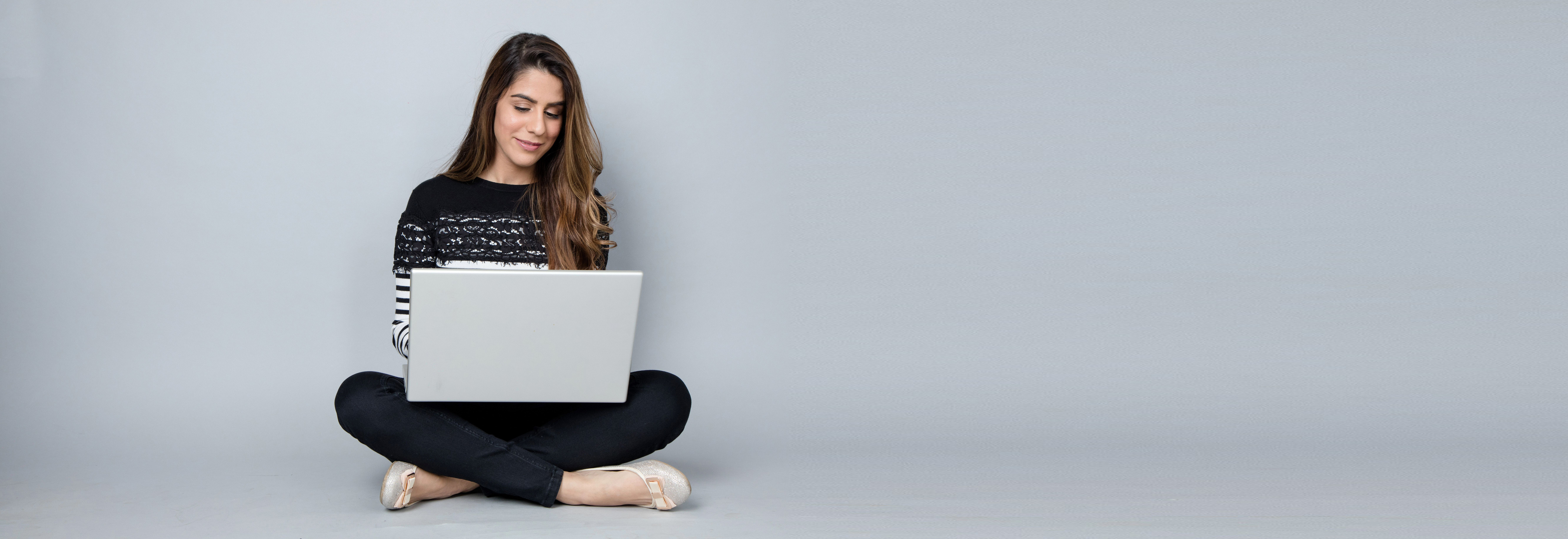 Woman Using a Laptop